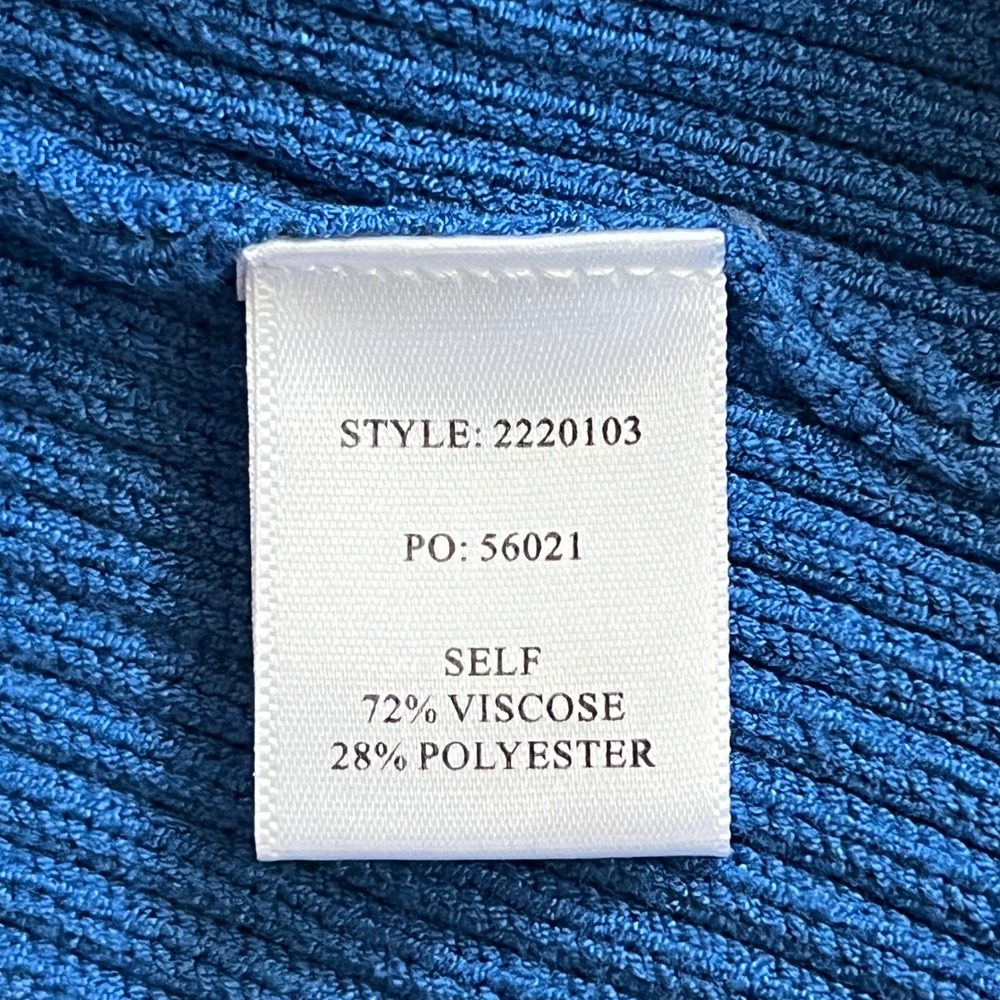 New Current Air Chunky Cable Knit Cardigan Sweater S Blue LS Ribbed Button Up - Picture 5 of 7